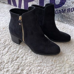 Black heeled booties
